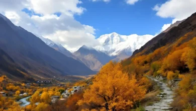 Majestic Rakaposhi mountain. Hunza Valley, Gilgit