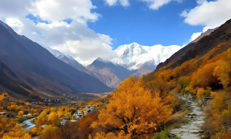 Majestic Rakaposhi mountain. Hunza Valley, Gilgit